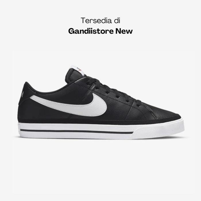 Sepatu Sneakers Pria Nike Court Legacy NN DH3162 001 Leather Black White