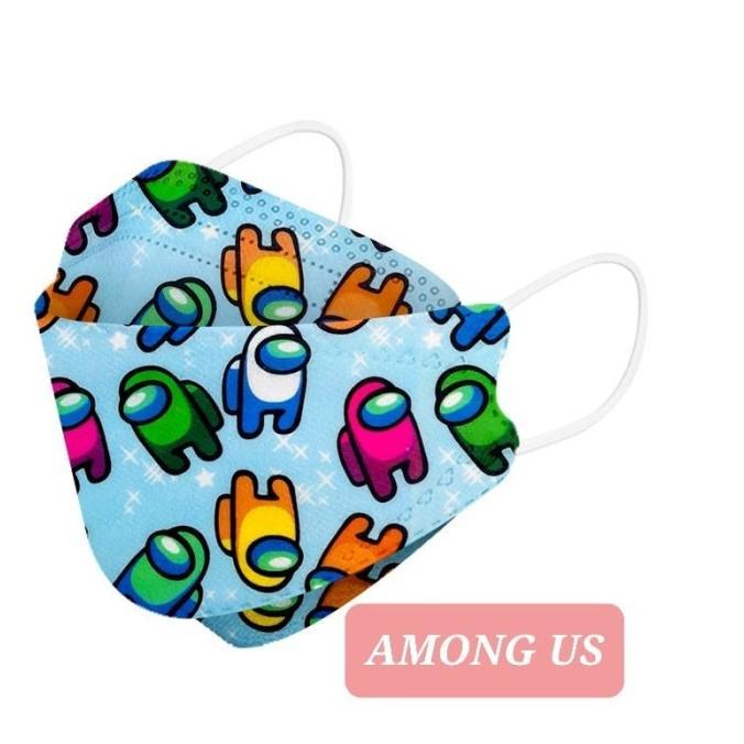Kualitas Terjamin Mjs Masker Kf94 4 Ply Anak Polos Motif Ala Korea Medis Nyaman Fashion