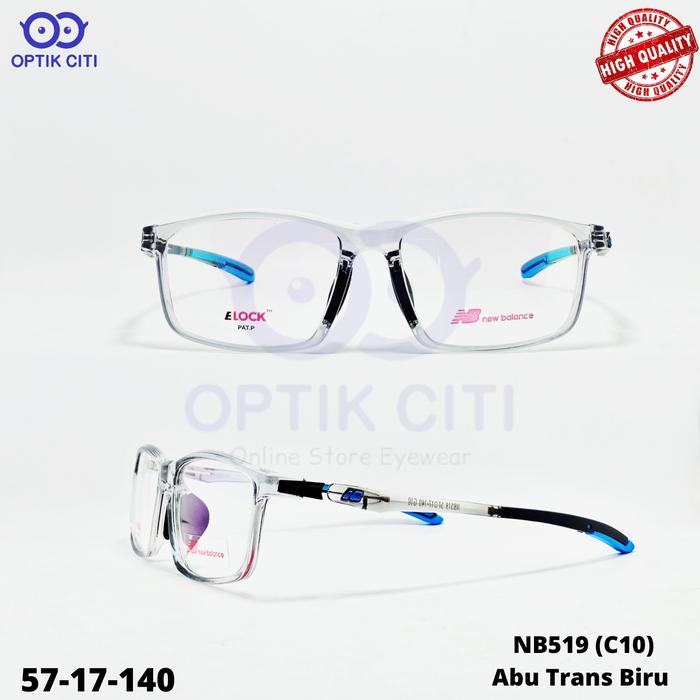 Frame Kacamata Sporty Pria ada elock New Balance NB 519 High Quality size 57