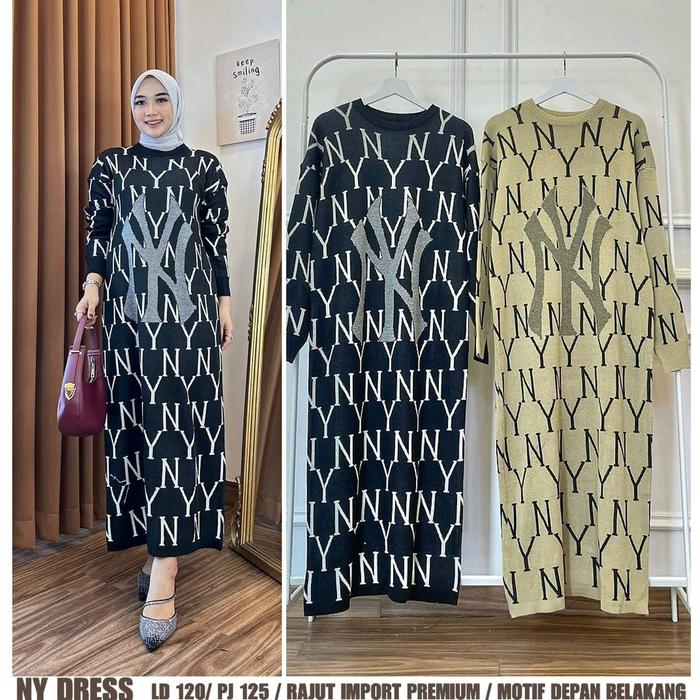 ready siap kirim Newcolletion gamis dress terbaru 2025 import bisa cod Dior dress bahan knit premium