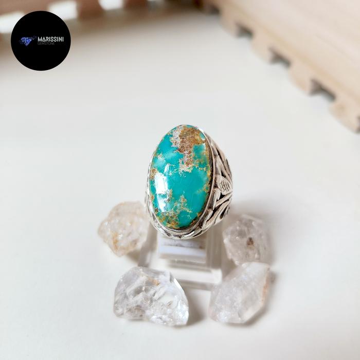 Natural Pirus Persia jumbo, ring perak