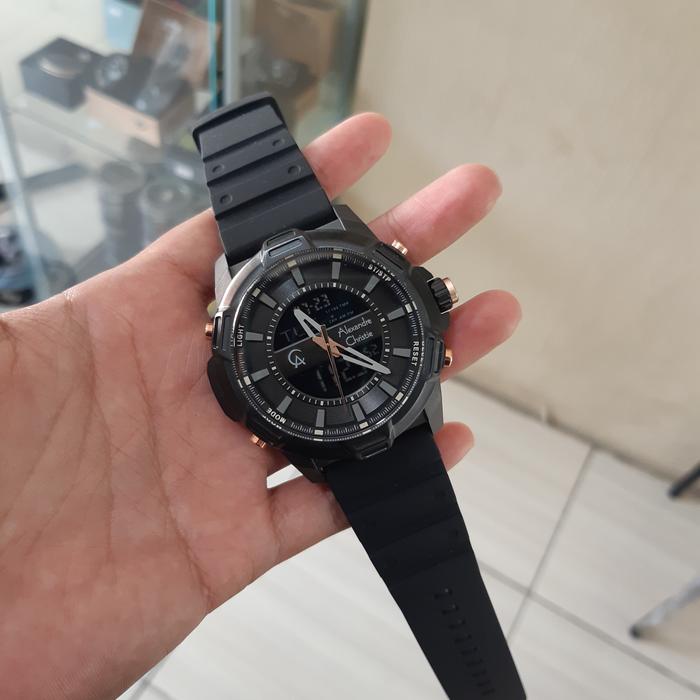 Jam Tangan Cowok Alexandre Christie AC 9375 MH Rubber Original