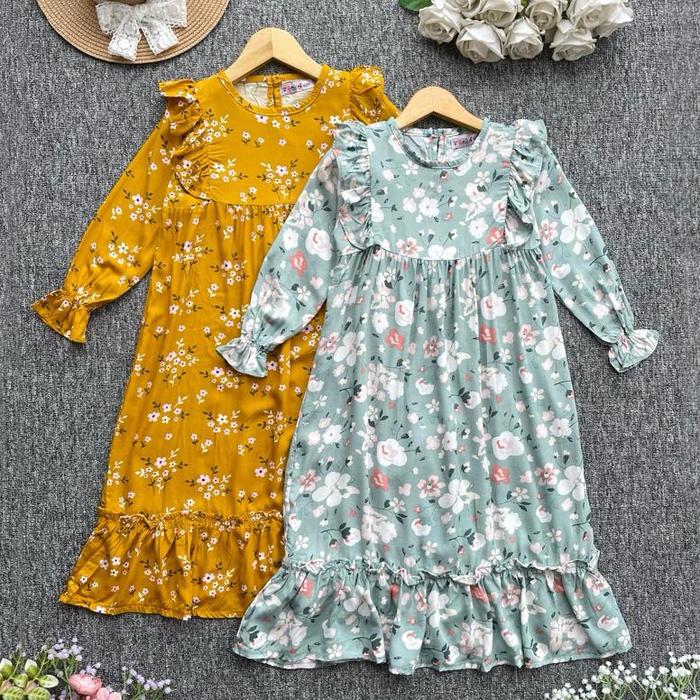 TERLARIS 2-7th Gamis Anak Lebaran Rayon Gamis Namiya TERBARU 2025