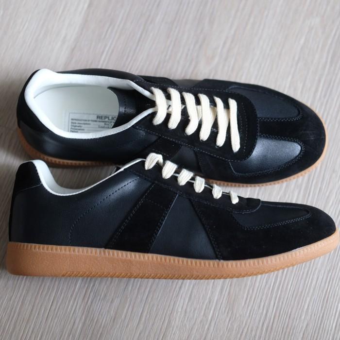 Maison Margiela GATS German Army Trainer Black Leather Gum Authentic GK