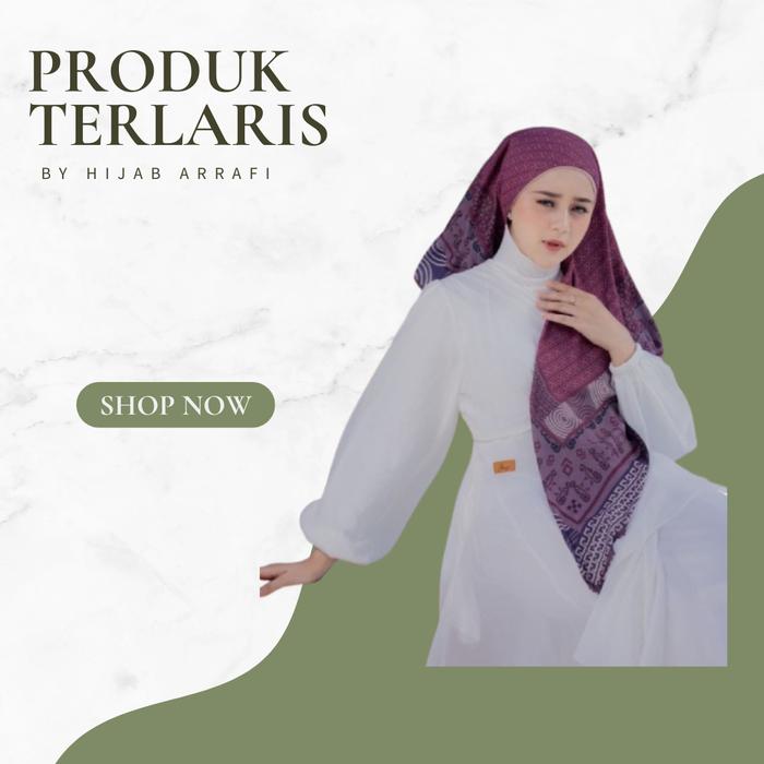 AR 649 BY HIJAB ARRAFI JILBAB SEGIEMPAT HIJAB SEGIEMPAT SEGI EMPAT MOTIF SCARF MOTIF