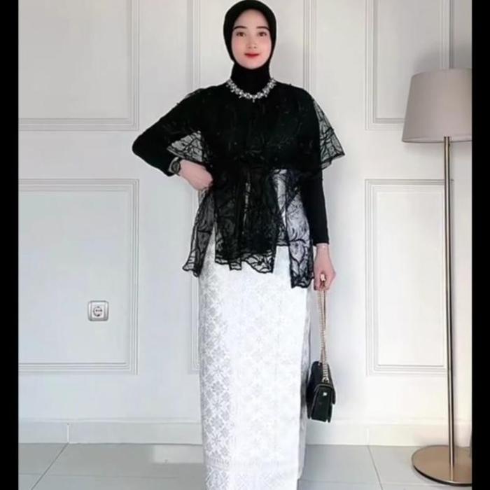 Wrap Outer Tille Ribbon Outer Organza Pita Outer Tulle Outer Brukat Outfit Kondangan Outer Lengan Pa