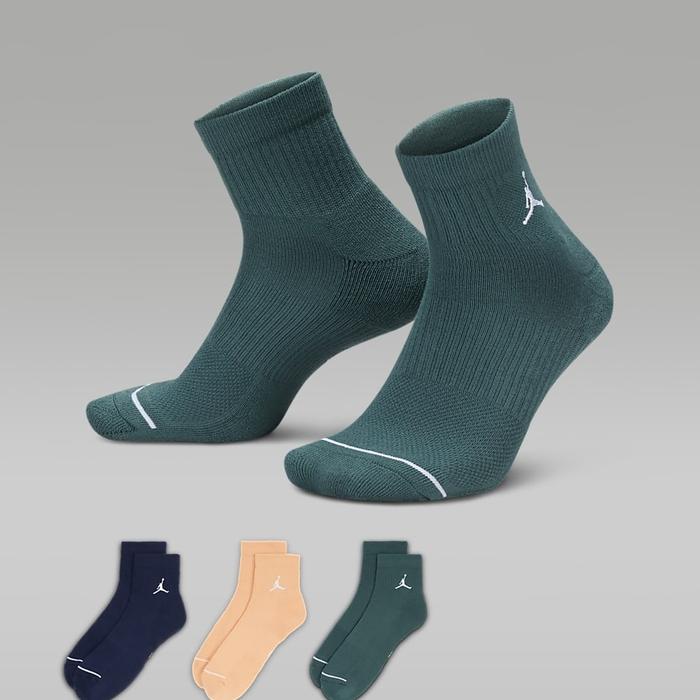 DX9655 920 Unisex Jordan Everyday Cushioned 3 Pairs Ankle Socks