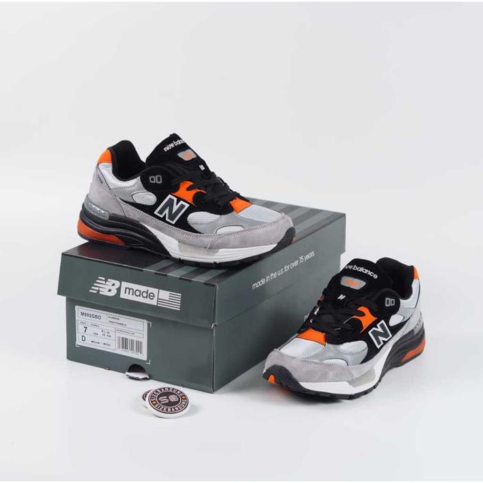 Sepatu New Balance 992 X Dtlr Grey Orange