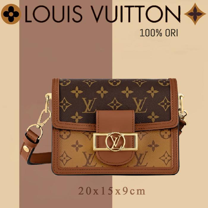 [100% ОRI/Box + dust bag ]LV DAUPHINE Ladies Casual Shoulder Strap Messenger Shoulder Bag