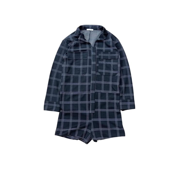 zara romper plaid jumpsuit