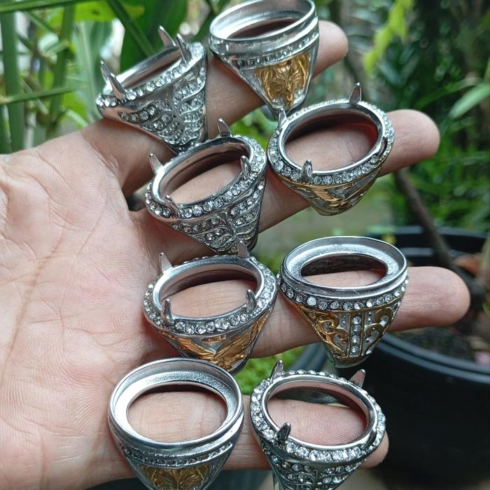 cangkang batu akik /ring batu /emban batu /ring titanium /titanium