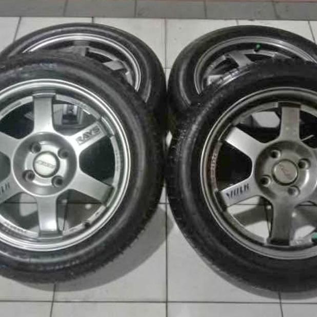 Velg Mobil Second Rays R15x6,5 Baud 4x100 ÷ Ban GY 185 55 R15 Buat Brio Calya sigra sirion Vios Kari