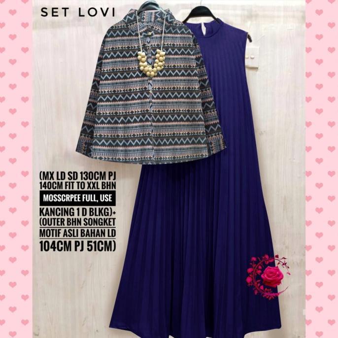 GAMIS ROMPI PRISKET JUMBO PREMIUM,BLAZER TENUN BATIK FULL PLISKET MURAH