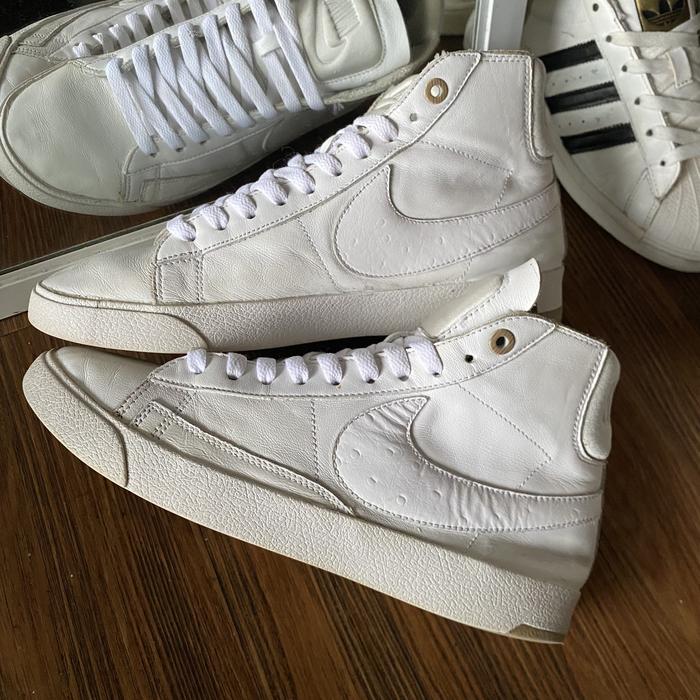 Nike blazer mid 77 lux all white wmns casual original - sneakers second market
