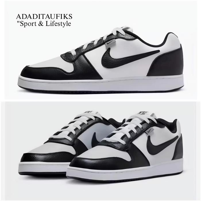 Sepatu Sneakers Nike Ebernon Low Black White Original AQ1774-102