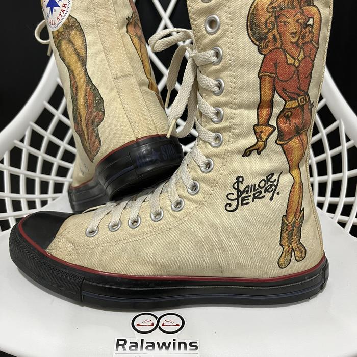 CONVERSE CT KNEE HI SAILOR JERRY  “COWGIRL” VINTAGE (2007) Size EUR 41/26CM