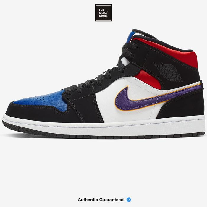 NIKE AIR JORDAN 1 MID SE LAKERS TOP 3