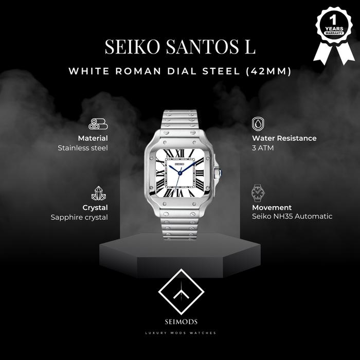 SALE! Jam Tangan Seiko Mod Santos NH35 Automatic Watch