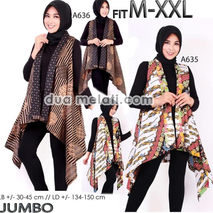 BAJU GAMIS BATIK OUTERWEAR WANITA OUTER TUNIK BATIK LUARAN MUSLIM MURAH