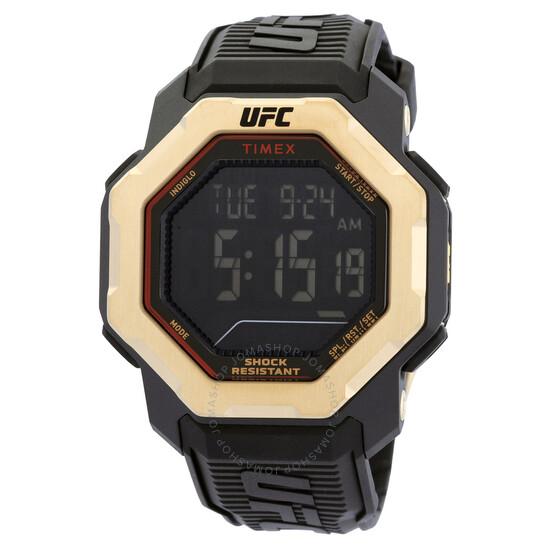 jam tangan Timex UFC Knockout Alarm Quartz Digital Black Dial Men's Watch TW2V89000