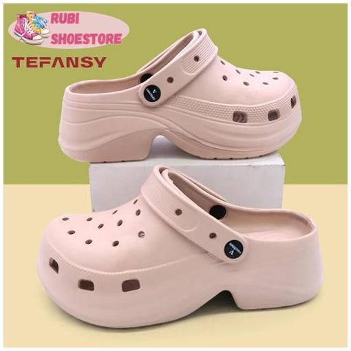 Tefansy Sandal Baim Wanita Dewasa Jelly Fuji Sandal Sepatu Kodok Slip On Medis EVA Sandal Platform [
