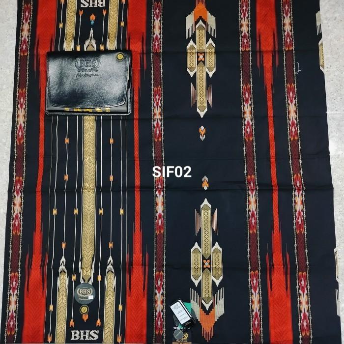 Sarung Bhs Masterpiece Sif Gold Sutra 50% Warna Hitam Original Best Seller