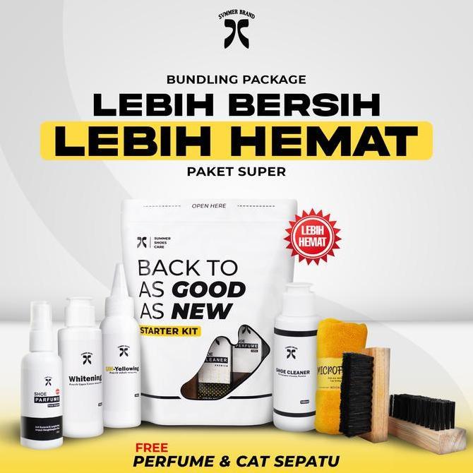Paket Super Lengkap Pemutih Pembersih Sepatu Parfum Usaha Pemula Laundry Sepatu Starter Kit - Summer
