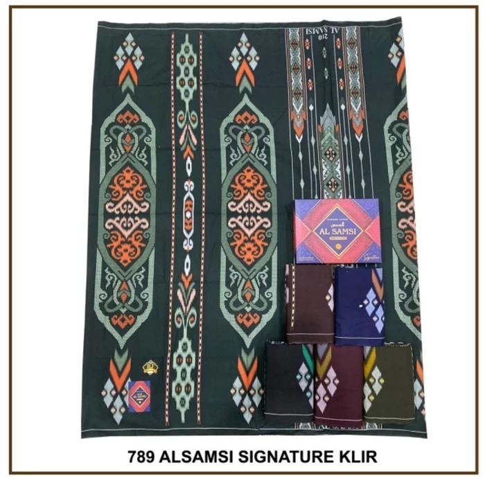 1/2 kodi sarung al samsi (10pcs) signature seri warna corak tenun, alsamsi standar bukan wadimor bhs