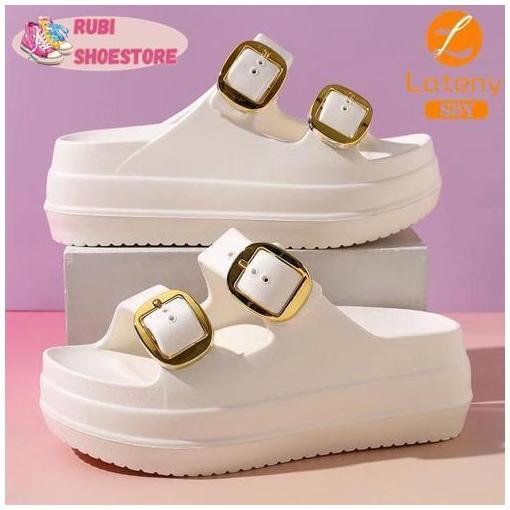 Lateny Sandal Fuji Wanita Terbaru Sandal Jelly Premium Sandal Platform Wedges Korea [Rubi Shoestore]