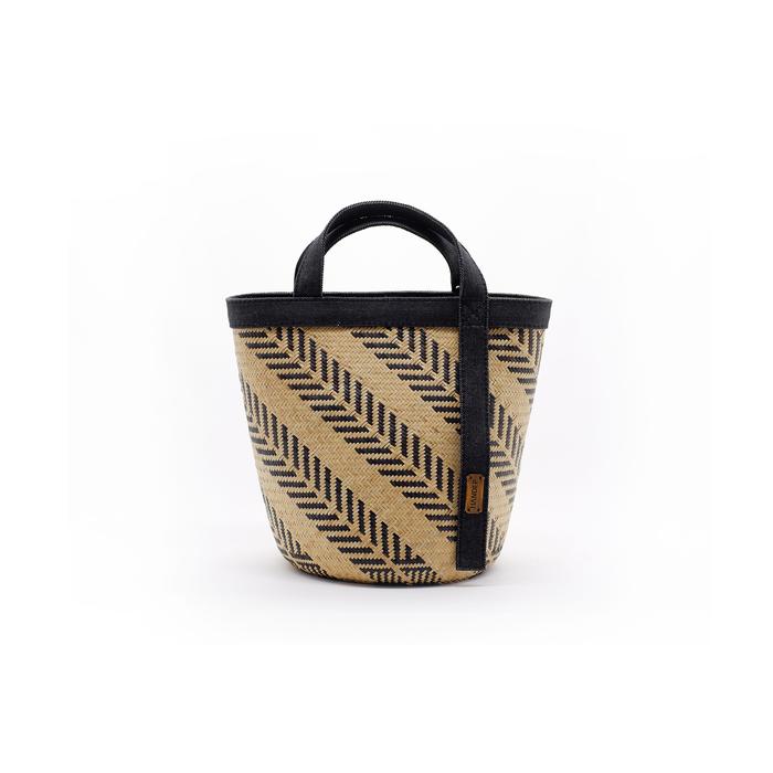 Tas Bucket Rotan & Denim | Harati HANDEP | Anyaman Tradisional Handmade