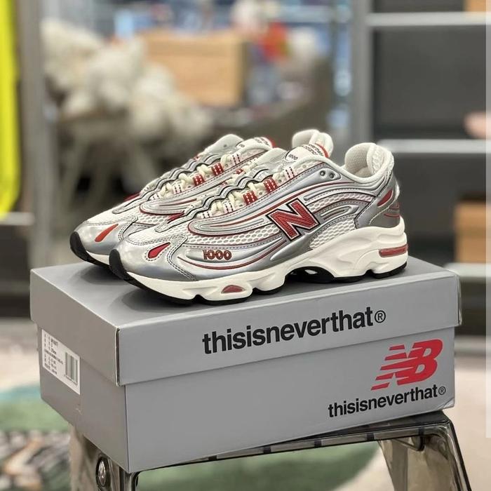 New Balance 1000 x Thisisneverthat Silver Metallic Red Original