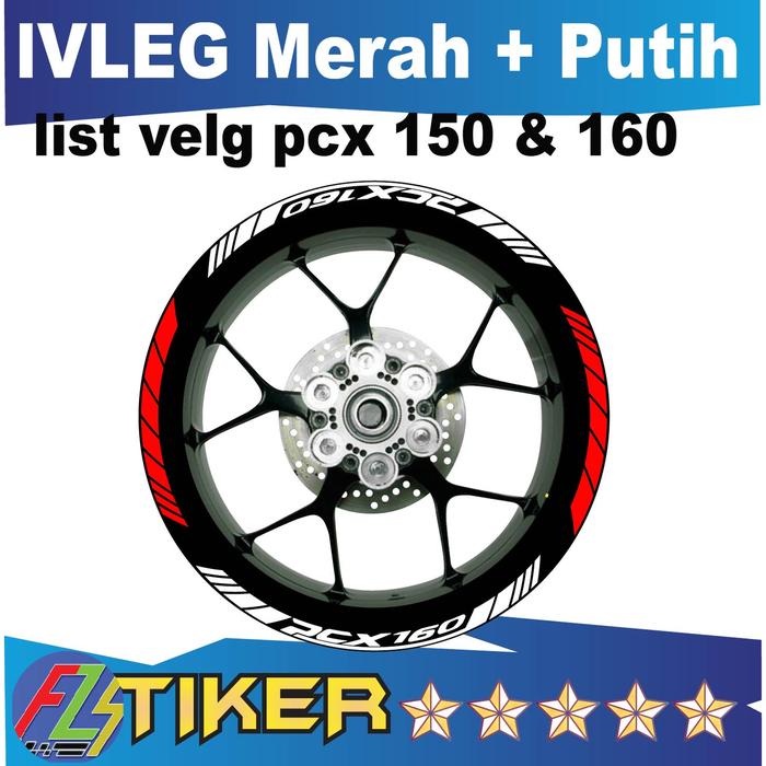 Cuting Stiker List Velg PCX 150 160 14" 13" inc Simple Cool