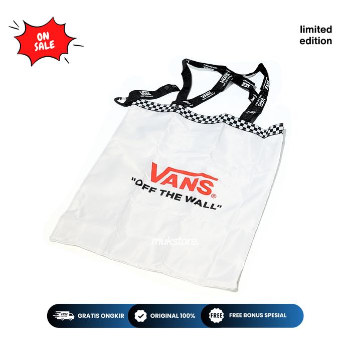 Totebag Vans Foldable White Checkerboard Original Limited Edition