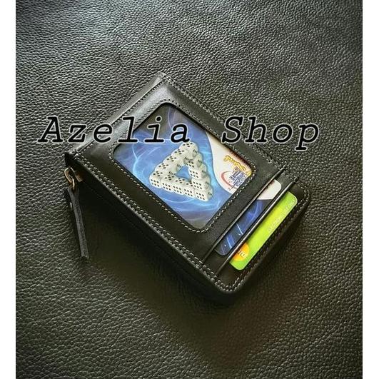 berkualitas Dompet kartu kulit asli wanita-pria-slim wallet-dompet kecil-mini-Card holder