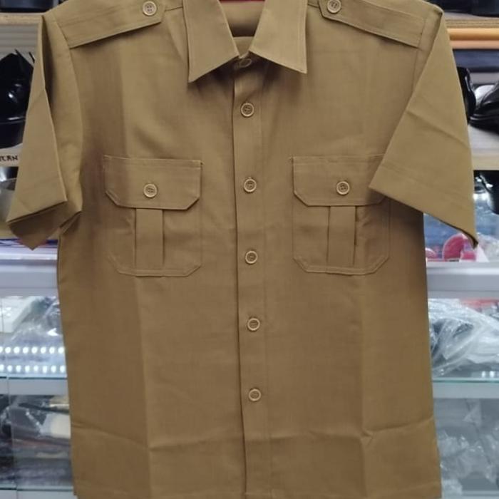 baju psh/safari cream pns atau guru