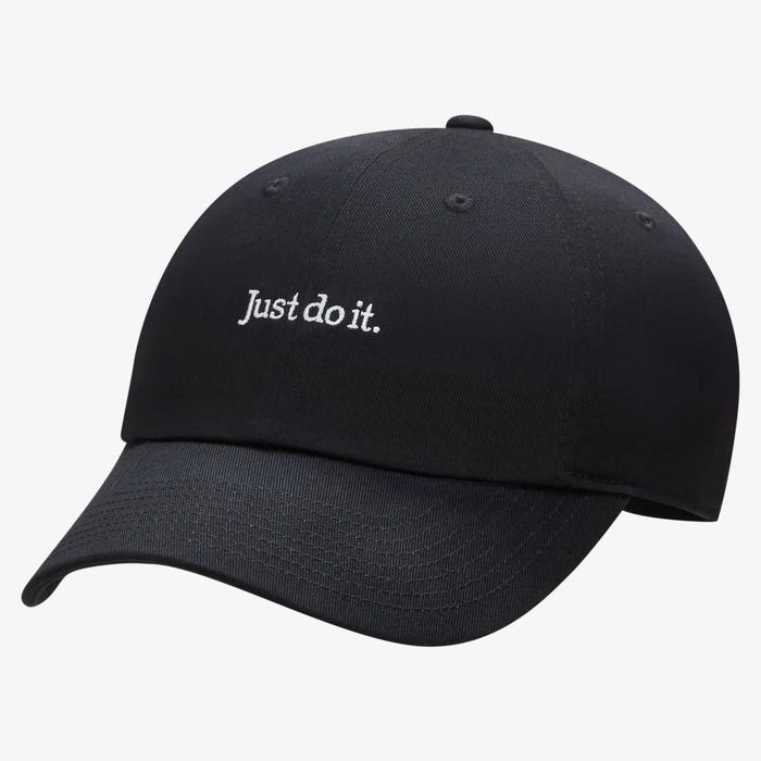 (100% ORIGINAL) NIKE Club Unstructured JDI Cap Just Do It Black/White Topi Hat