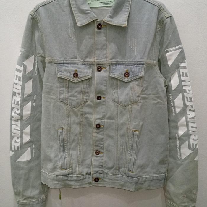 OW DENIM JACKET WASHED LIGHT BLUE TEMPERATURE