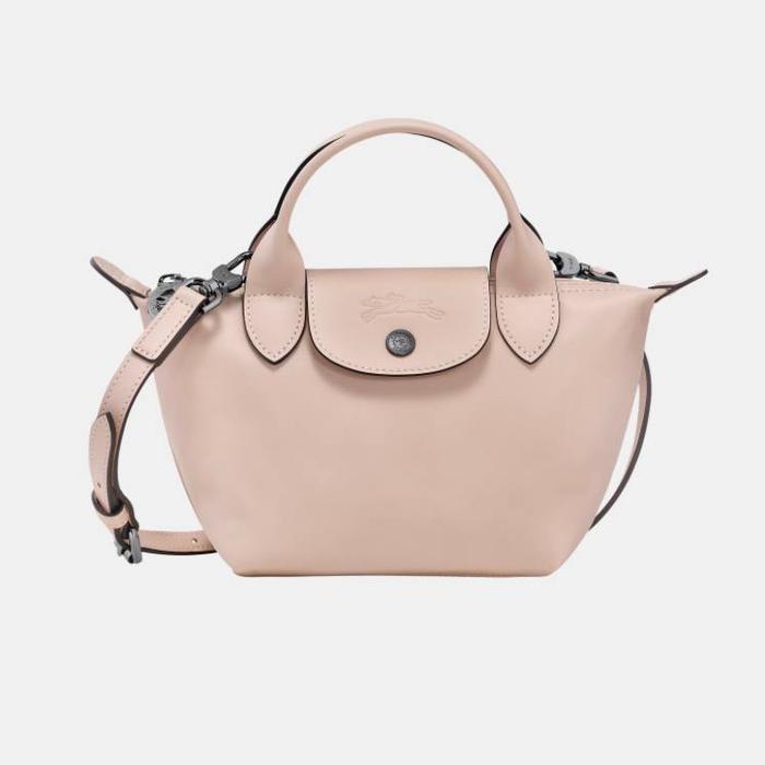 Longchamp le pliage xtra XS leather cuir nude