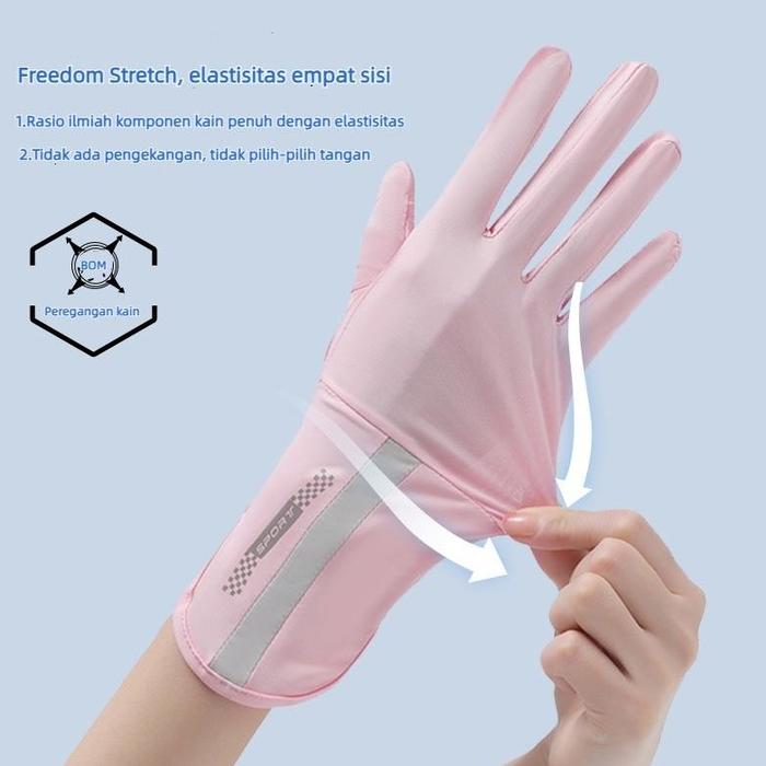 gh-67 HOME039 Sarung Tangan Gloves/Sarung Tangan Anti Uv Motor Wanita/Sarung Tangan Matahari Upf50/S