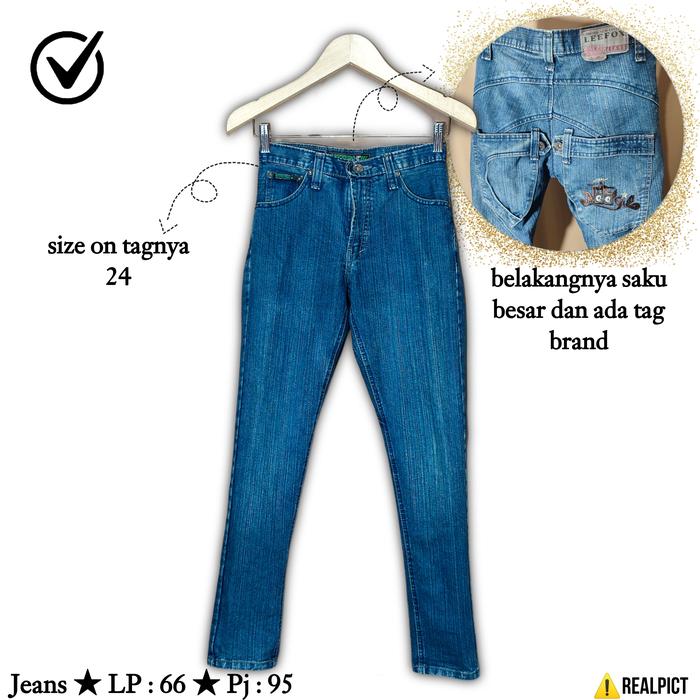 LEEFOXS Celana Jeans Size 24 / S Pria Dewasa Cowok Remaja Premium Branded Denim Celpan Jins Bawahan 