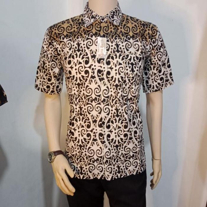 New hem batik asmat batik kalimantan outfit arisan seragam batik tumpal atas batik kancing depan bat