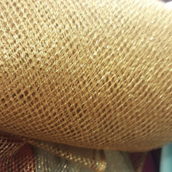 Bahan Lame Jala/Kain Lame Jala/Bahan Jala/Gold/Silver