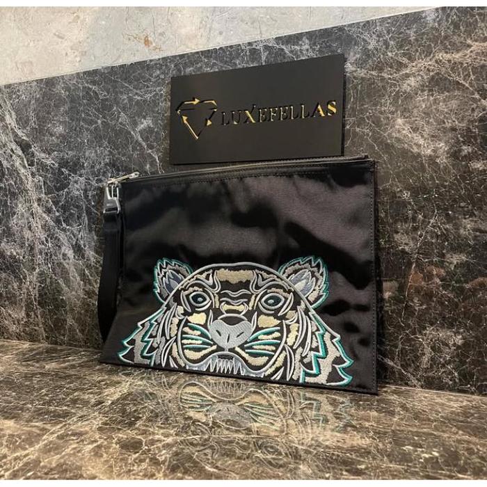Kenzo Tiger Blue Black Clutch