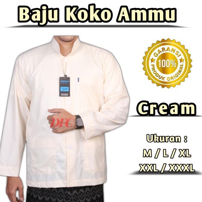 Baju Koko Ammu Warna Krem Baju Koko Ammu Collection Baju Koko Muslim