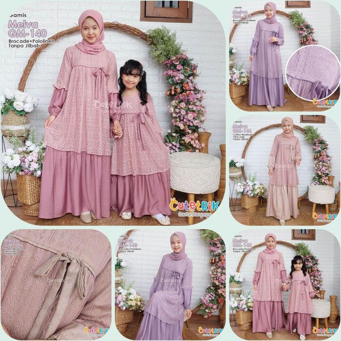 ORIGINAL TERBARU! GAMIS ANAK PEREMPUAN CUTETRIK MURAH MODERN HITS KEKINIAN KATUN JEPANG SYARI DRESS 