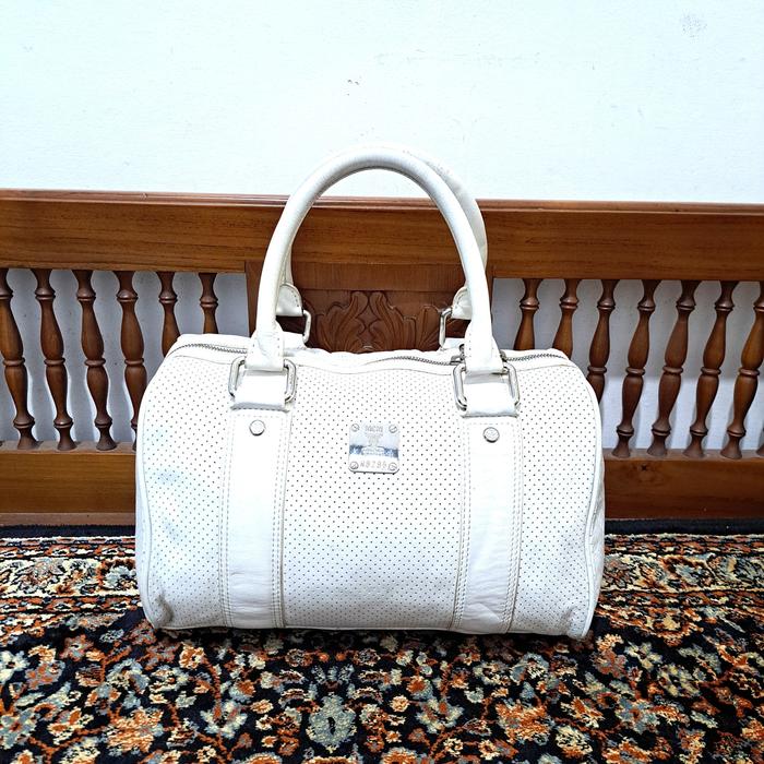 tas hand bag mcm warna putih