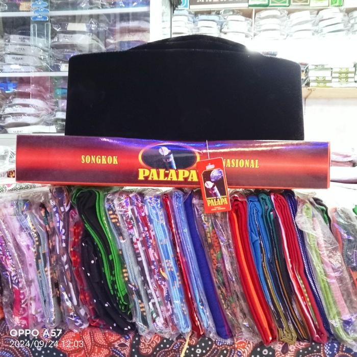 SONGKOK PALAPA PECI SUSUN PALAPA KOPIAH BULUDRU HITAM AC SUSUSN