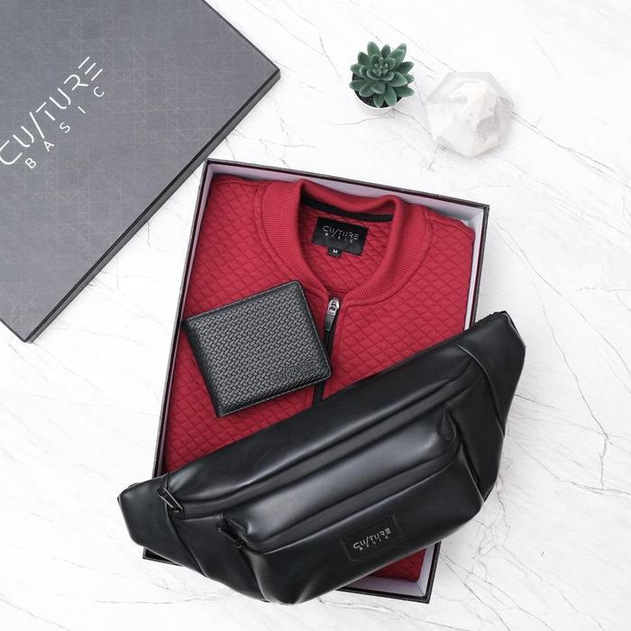 Baru Culture Basic | Paket Box Ultimate Brooklyn (Jacket+ Waistbag + Dompet) Include Box
