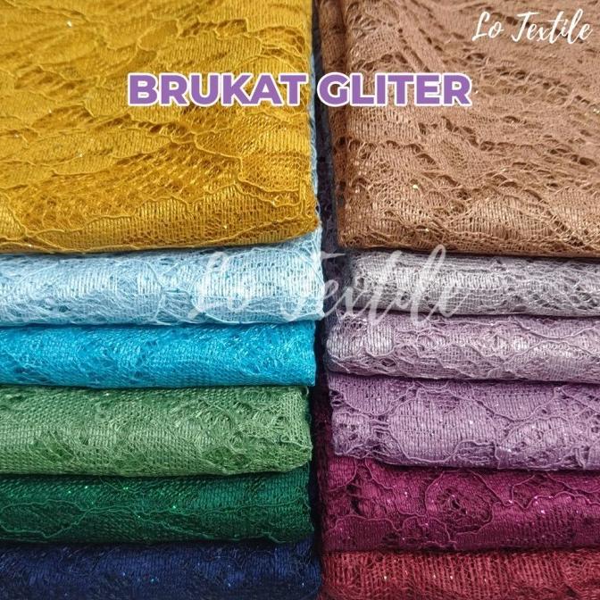 Bahan Brukat Kebaya Brokat Meteran Premium - Kain Brokat Meteran