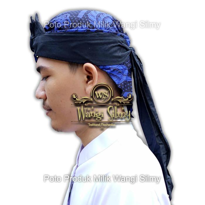 BLANGKON IKET SUNDA BADUY - IKET IKAT TOTOPONG SUNDA BATIK BADUY KOMBINASI HITAM POLOS